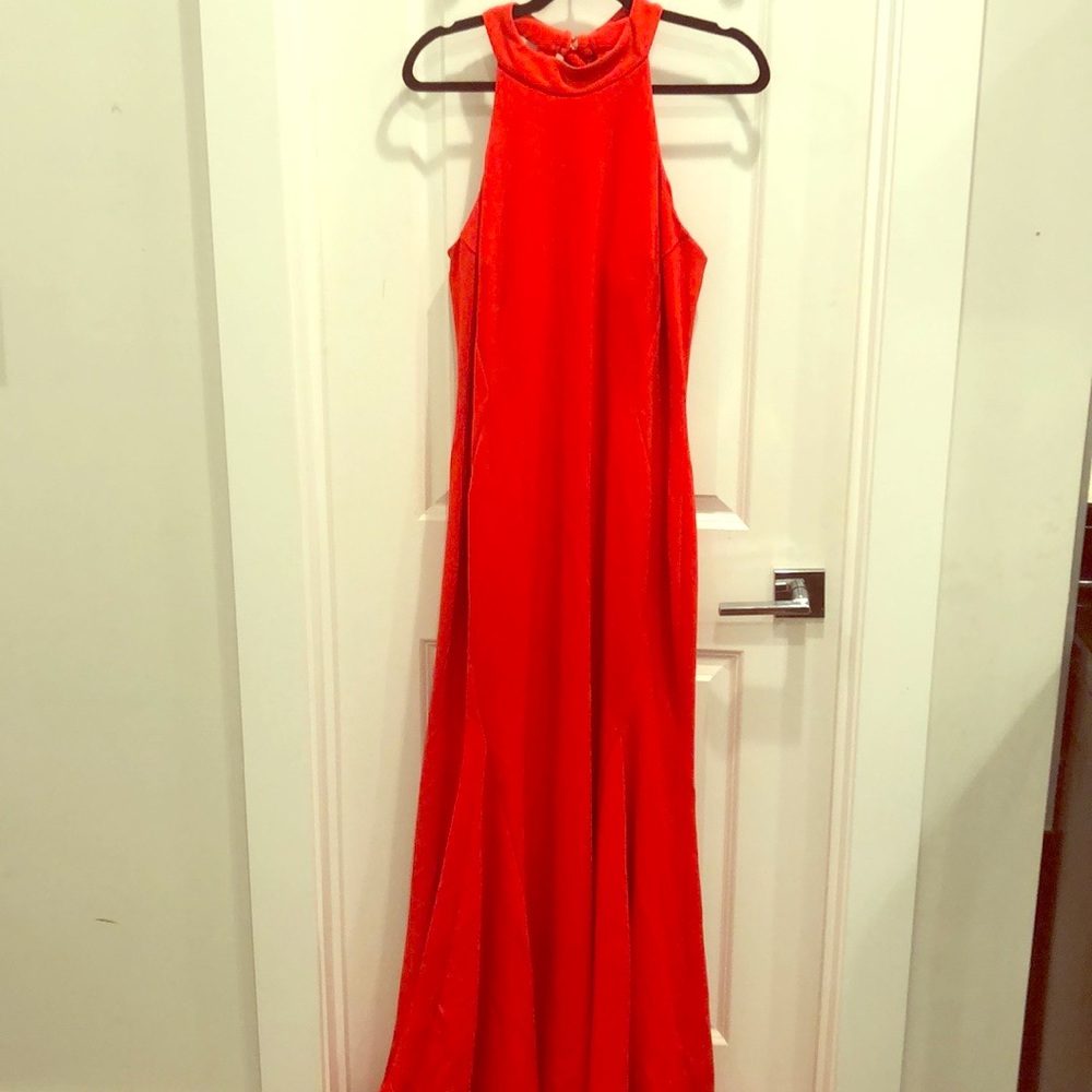 Calvin Klein Halter Gown with Train